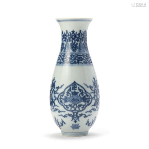 A Blue And White Floral Vase