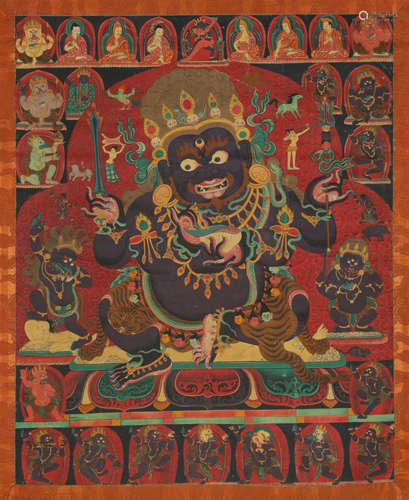 A Thangka of Mahakala