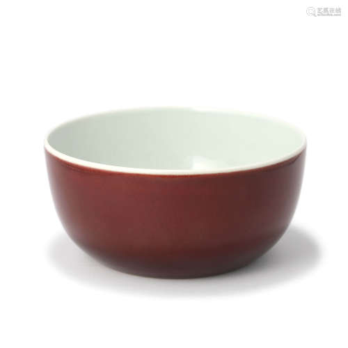 A Red Glaze Stool-Form Bowl