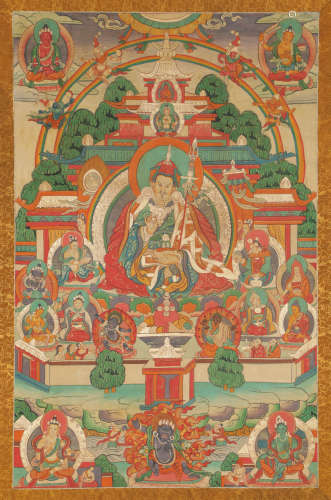 A Thangka of Padmasambhava