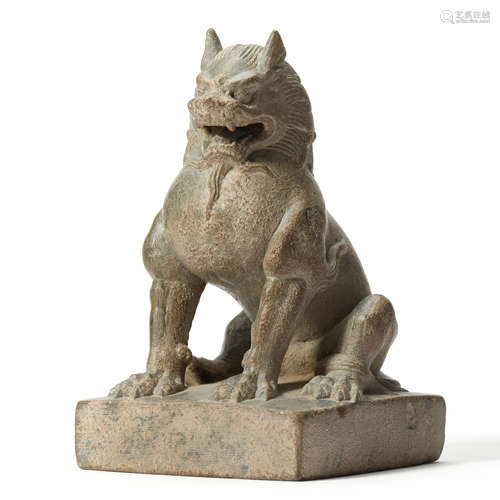 A Carved Lion Statue