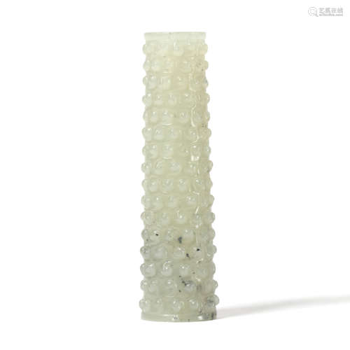 A Carved Jade Spiral Tube