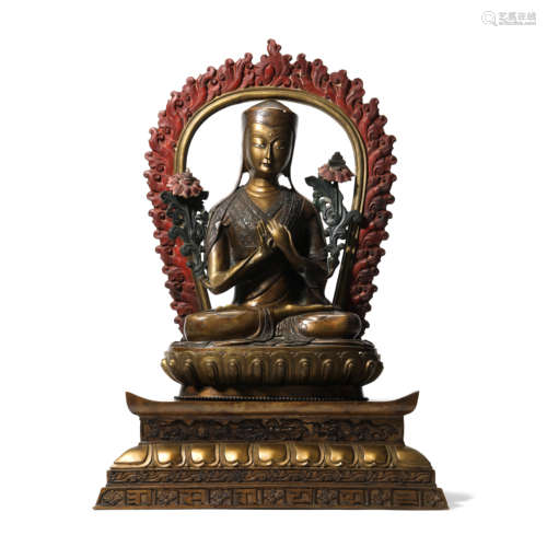 A Bronze Seated Buddha of Guru