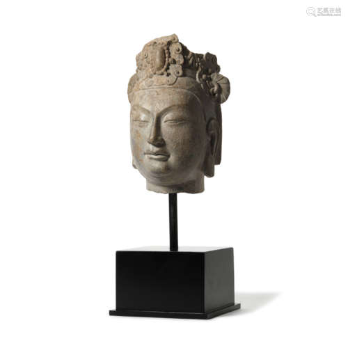 A Carved Mable bodhisattva Head