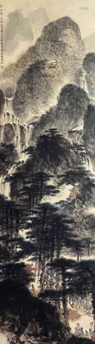 A Chinese Painting Of Landscape Signed Fu Baoshi