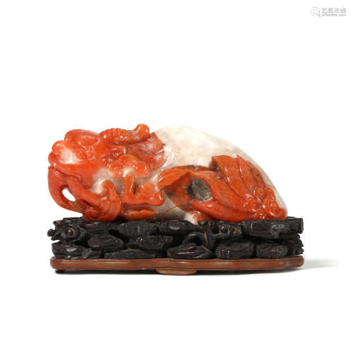 A South Red Agate Lion Ornament