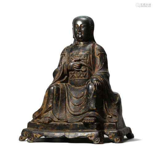 A Bronze Seated Figure Of Emperor Zhenwu