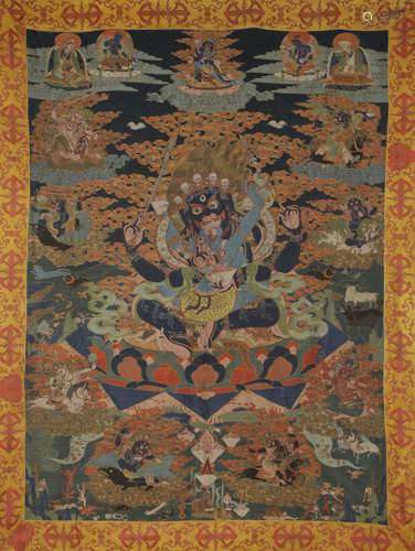 A Thangka of Mahakala