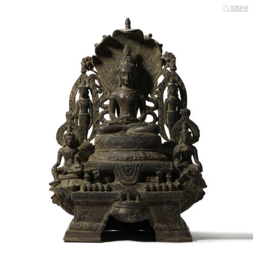 A Bronze Seated Bodhisattva