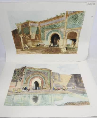 Maurice ROMBERA (XIX-XX). La Porte Bad Mansour à Meknès et M...
