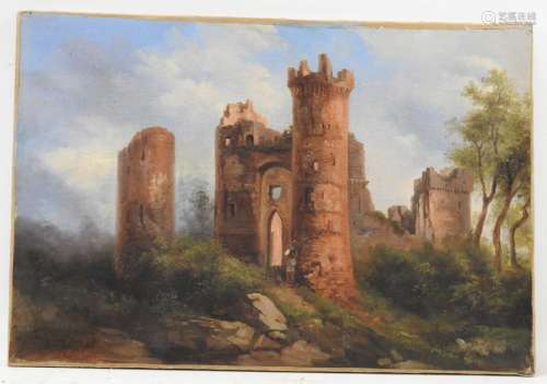 M.de TORREBASSE (XIXème). Les ruines du château de Bressien,...