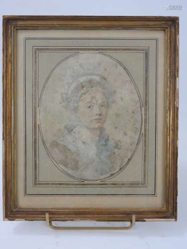D'après Fragonard : Portrait de Mlle Gérard. Impression en c...