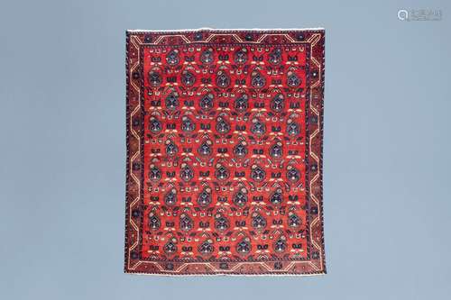 An Oriental Hamadan Boteh rug with floral design, wool on co...