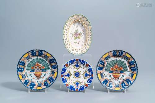 A varied collection of Dutch Delft and French faience with f...