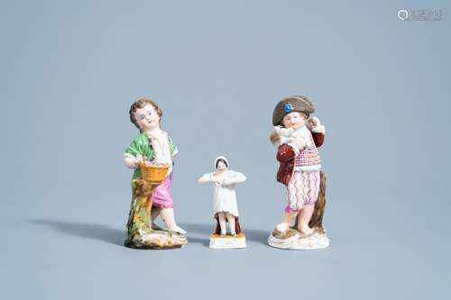 Two Russian polychrome decorated porcelain Popov figures and...