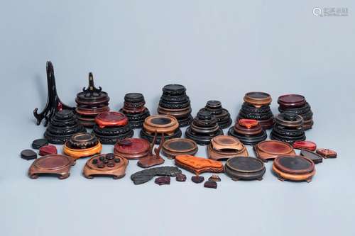 A collection of Chinese wooden stands, 19th/20th C.