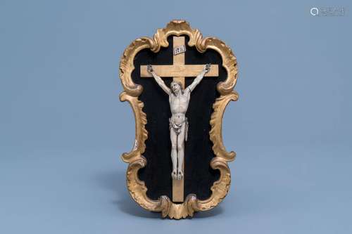 A French carved ivory Corpus Christi, 18th C.