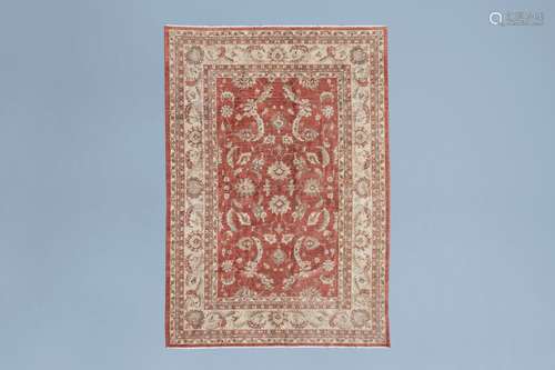 An Afghan rug with Ziegler design, wool on cotton, mid 20th ...