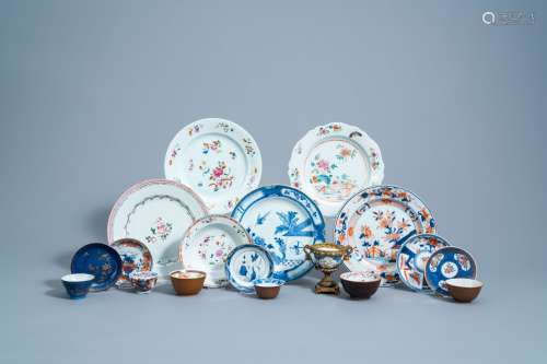 A varied collection of Chinese famille rose, Imari style, bl...