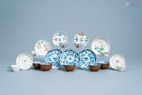 A varied collection of Chinese blue, white, famille rose, Im...