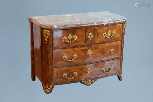 A French Regence style gilt bronze mounted chest of drawers ...