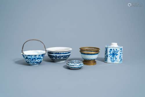 A varied collection of Chinese blue and white porcelain, Kan...