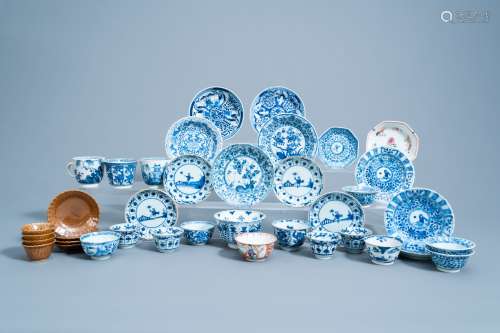 A varied collection of Chinese famille rose, blue, white and...