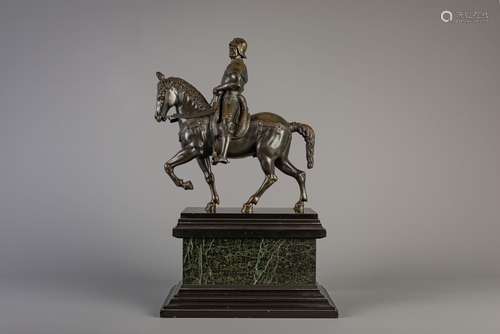 After Andrea del Verrocchio (1435-1488): The equestrian stat...