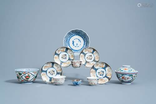 A varied collection of Japanese polychrome porcelain, 18th C...