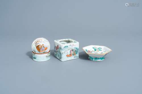 A varied collection of Chinese famille rose porcelain, 19th ...