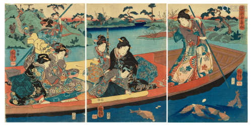KEISAI EISEN (1790-1848), KAWANABE KYOSAI (1831-1889), UTAGA...