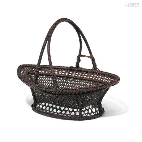 TWO BAMBOO BASKETS