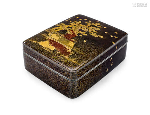 A lacquer bunko (document box)