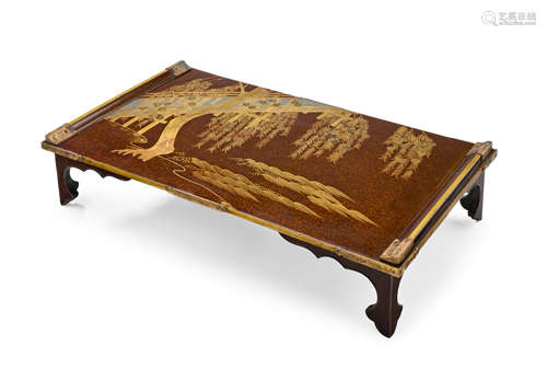 A lacquer bundai (writing table)