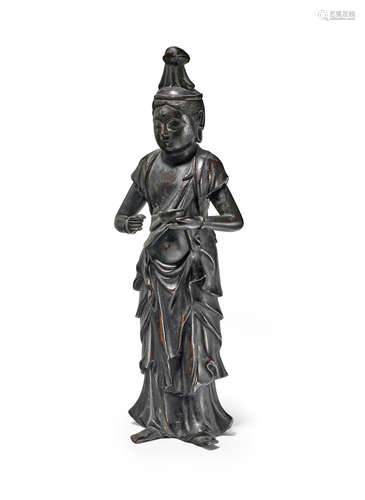 A Bronze figure of Sho-kannon