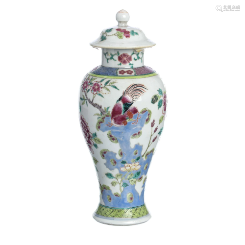 Chinese famille rose porcelain pot, Tongzhi