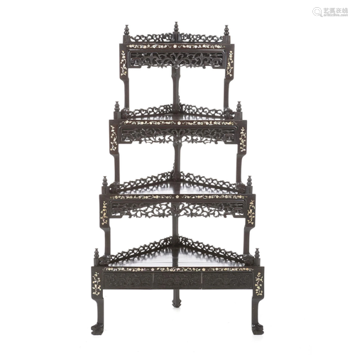 Chinese corner stackable etagere, Minguo