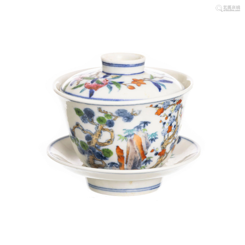 Chinese porcelain doucai tea set