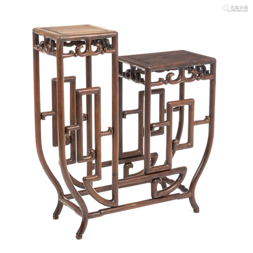 Chinese etagere hongmu console, Minguo