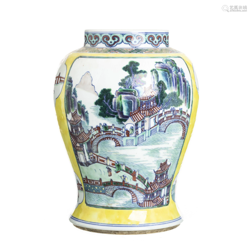 Chinese Doucai porcelain pot