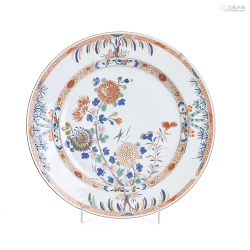 Chinese porcelain Imari plate, Kangxi