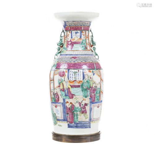 Chinese porcelain 'Mandarin' vase, Tongzhi