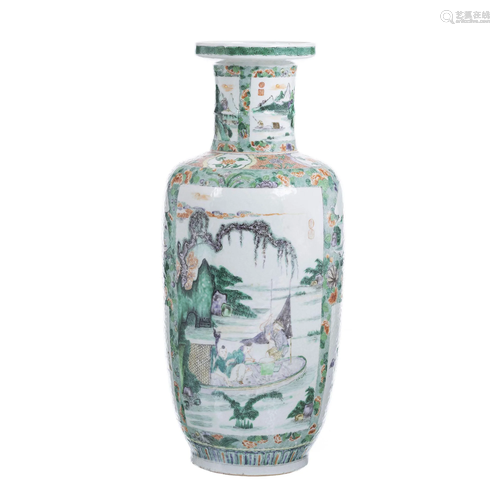 Chinese porcelain 'Famille verte' vase, Daoguag