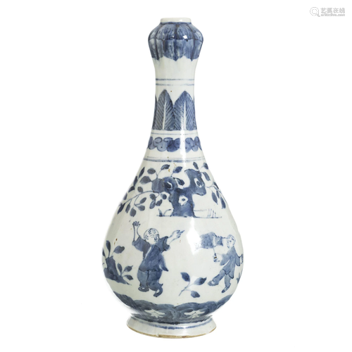 Chinese porcelain bottle, Wanli mark & period