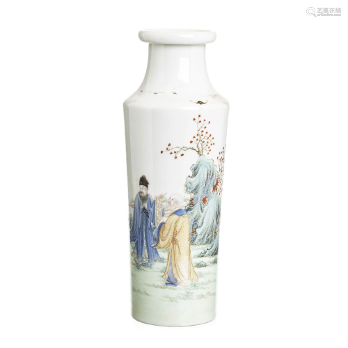 Chinese porcelain 'scholars' vase, Republic