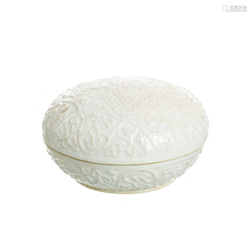 Chinese porcelain 'blanc de chine' box, Ming