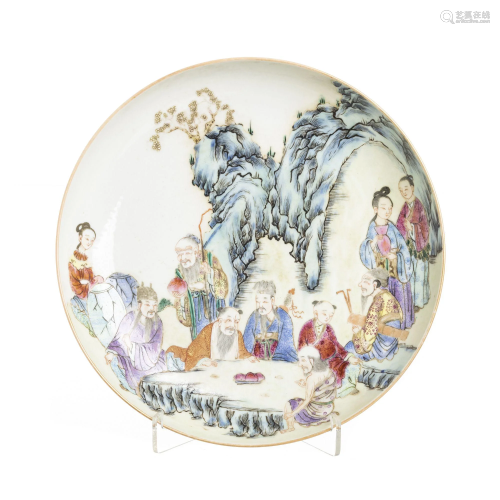 Immortals Plate in Chinese Porcelain