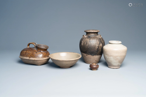 A varied collection of Chinese early brown and cream