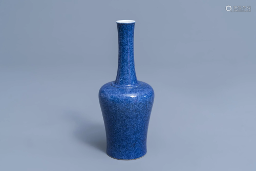 A Chinese powder blue vase, Qianlong mark, 19th/20th C.