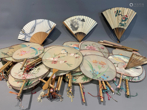 A varied and extensive collection of Chinese fans, 20th